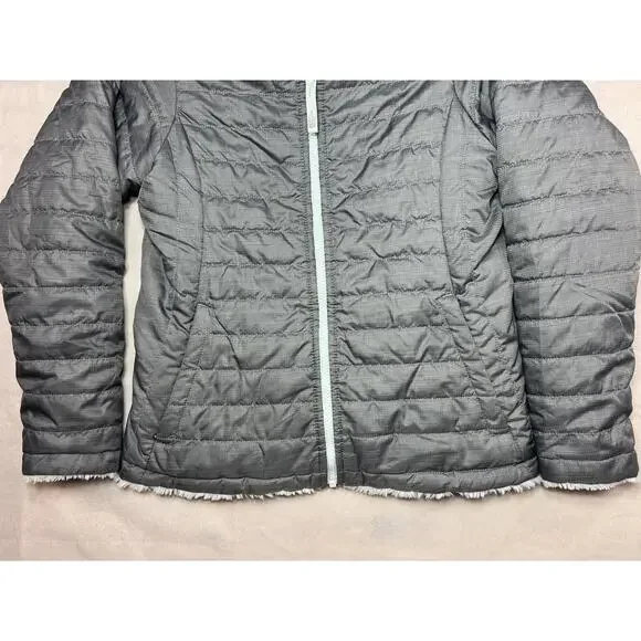 Reversible North Face Girls L 14/16 Quilted Fleece Jacket